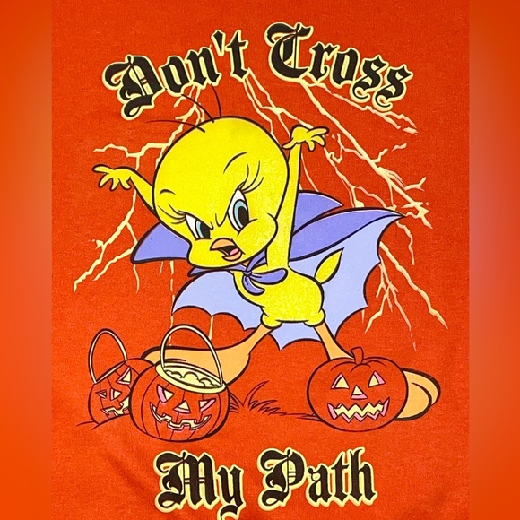 Vintage TWEETY Crewneck HALLOWEEN Sweatshirt New/VNDS sz LARGE - Picture 4 of 7